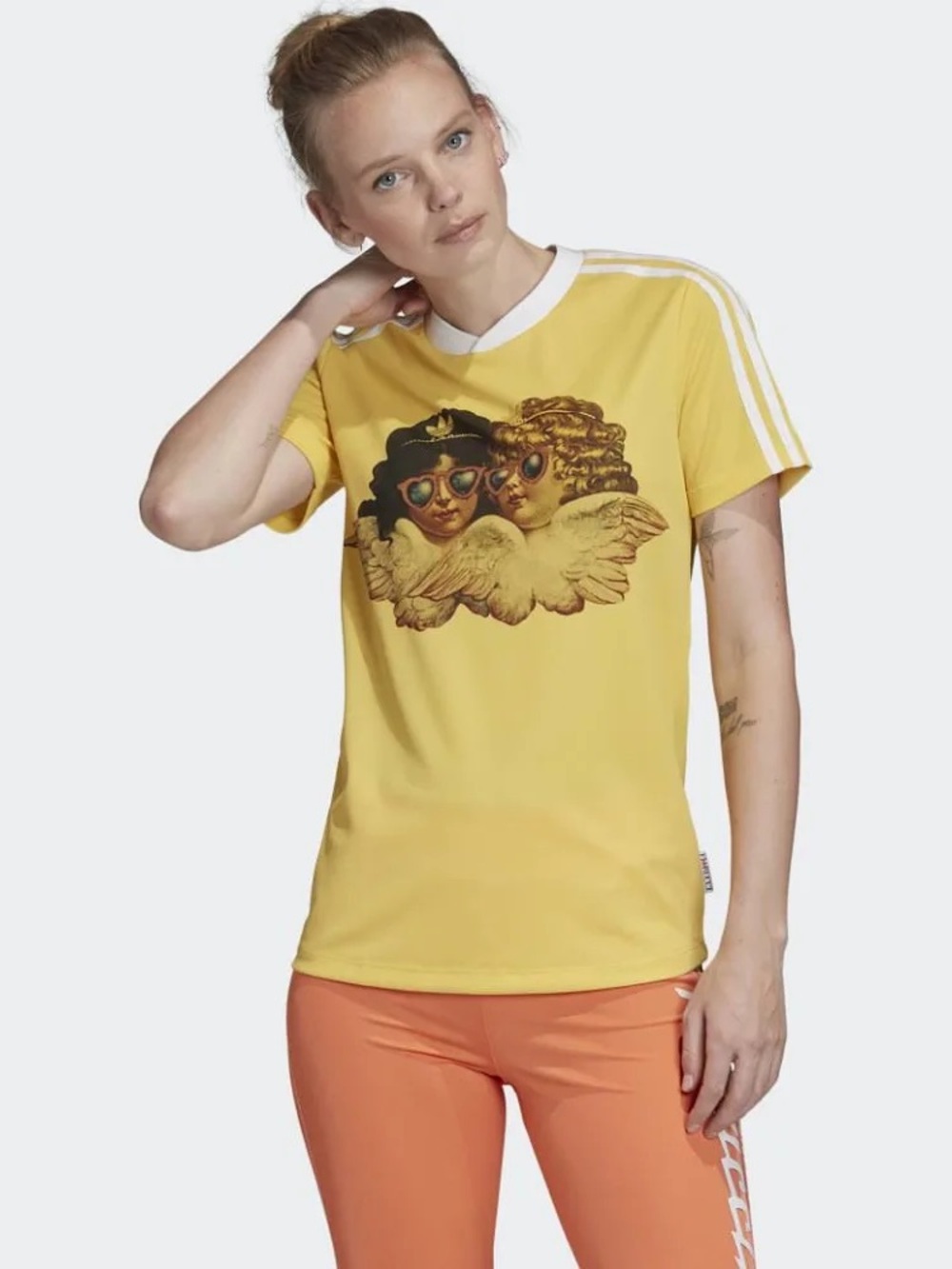 adidas x Fiorucci Angels Short Sleeve Tee Yellow Size XS